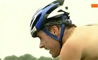 TV-Ausschnitt - "H&aumla;rtetest mit Roman" Beitrag MDR um 12, Altmark-Triathlon, 12. Juli 2005 - Roman Knoblauch